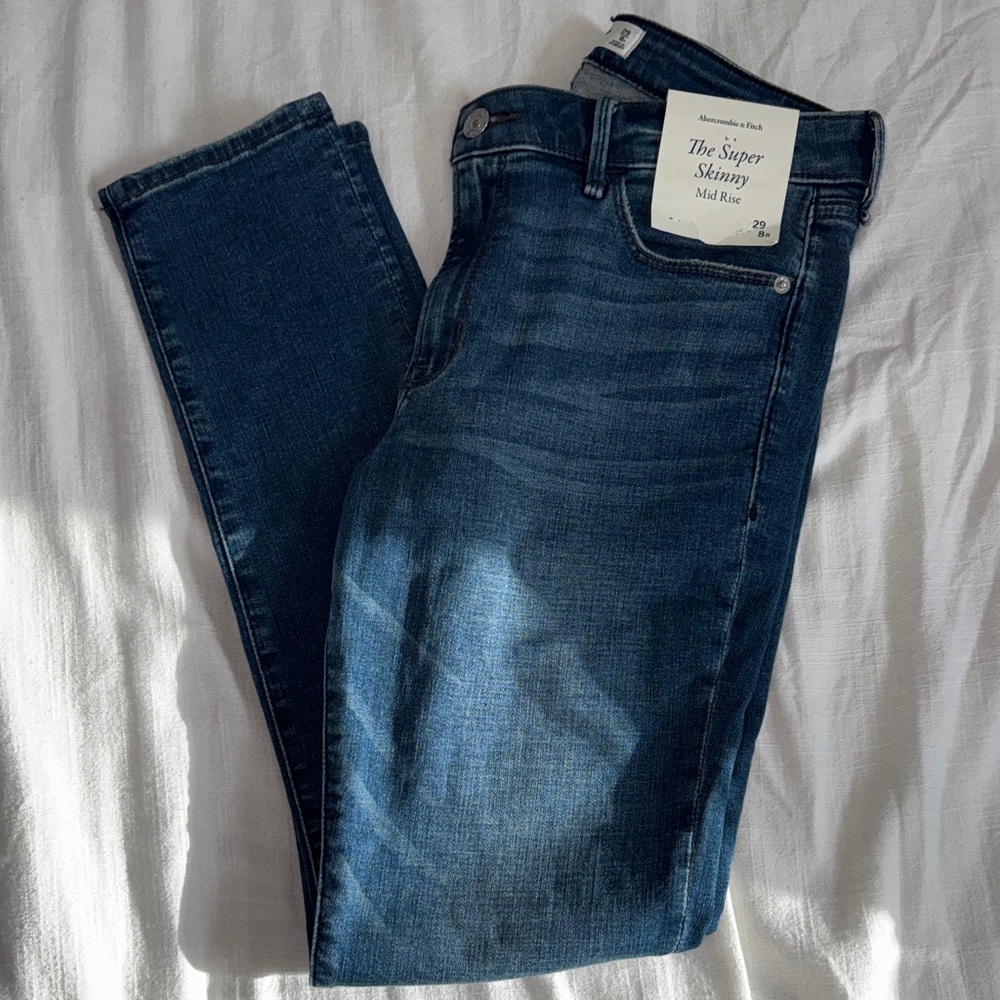 Abercrombie & Fitch Dark Blue Super Skinny Jeans